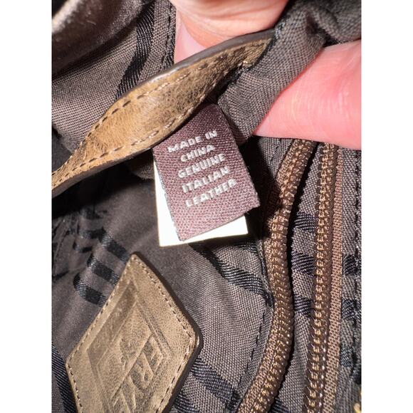 Frye Genuine Italian Leather Small Purse Bag Zip Gray Studded Removable Strap - Picture 5 of 13